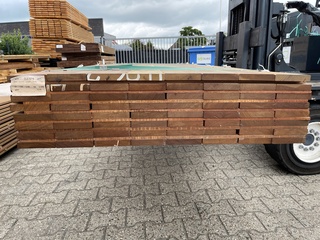 Ca. 80x Guyana Teak Planken Geschaafd, 21x120mm, lengte 365cm